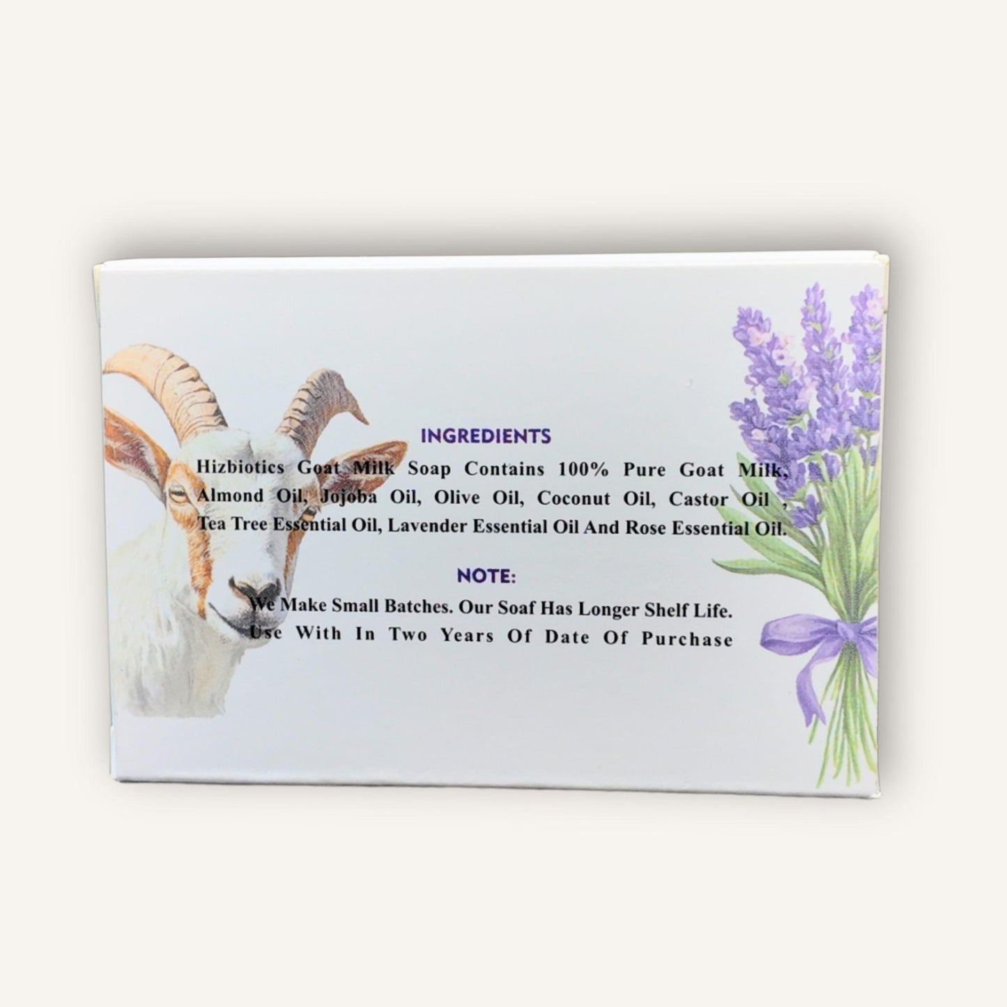 Hizbiotics Goat Milk Soap – Cold Process Handmade Bar for Dry Skin, Dark Spots & Anti-Aging