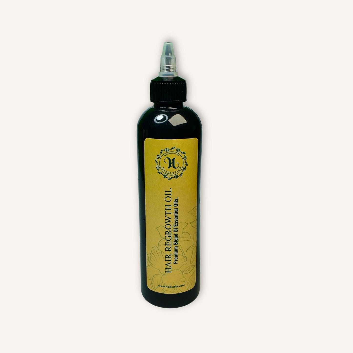 Hizbiotics Hair Regrowth Oil – Herbal & Essential Oils Blend for Hair Fall Control & Scalp Health