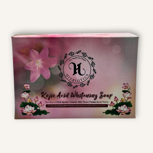 Hizbiotics Kojic Acid Whitening Soap – Brightening & Dark Spot Removal Bar